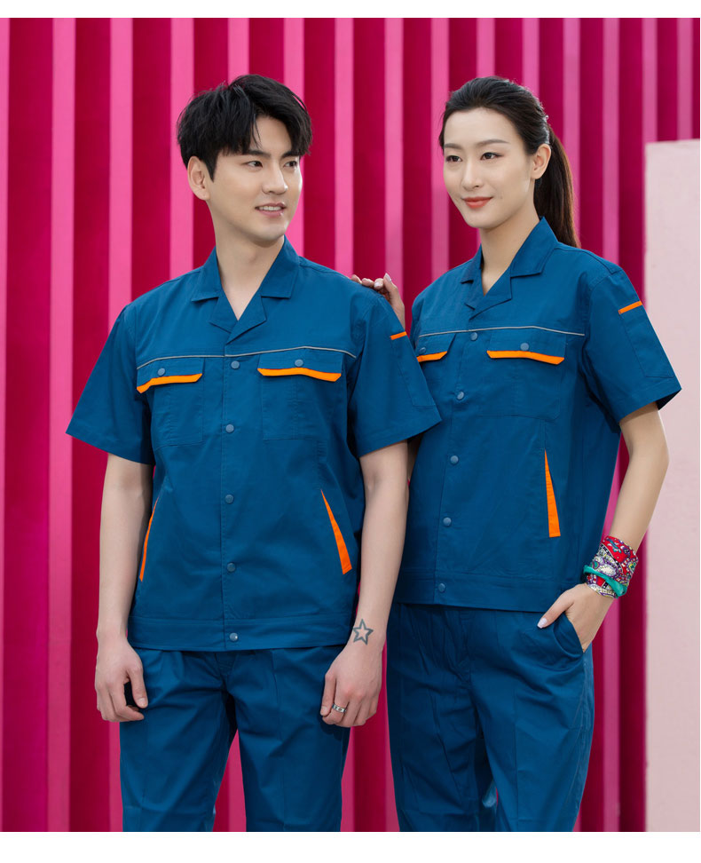 夏季機修工作服-藏藍色